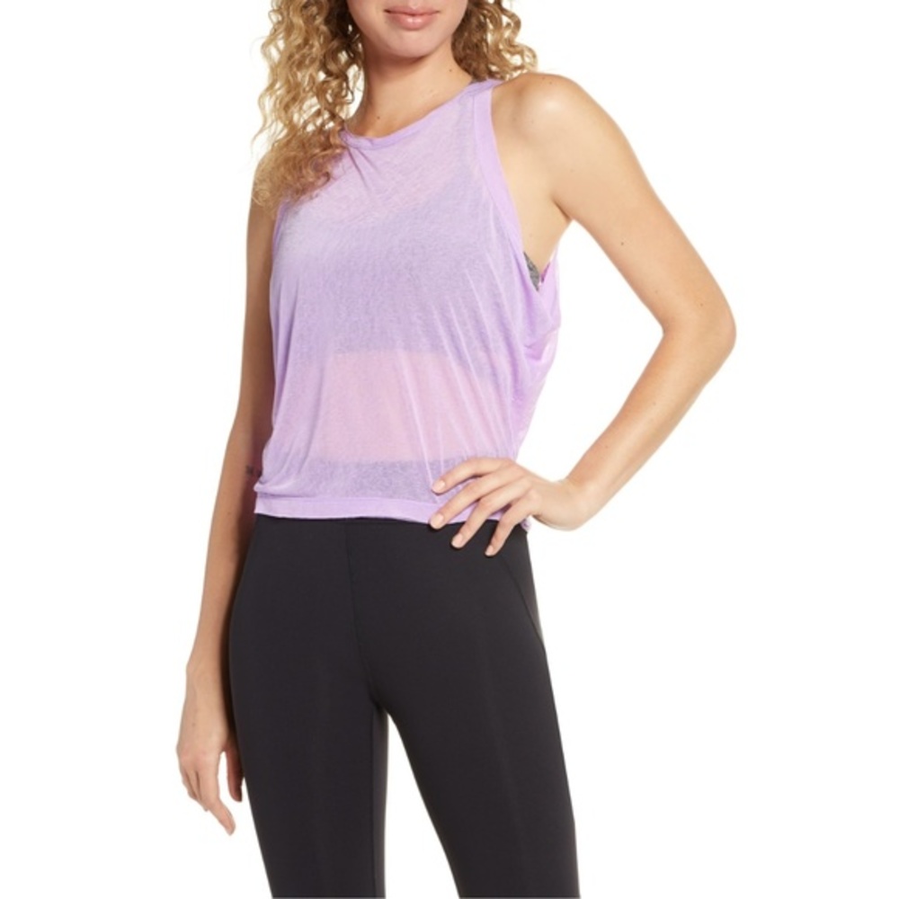 NWT Womens Size Large Anthropologie Free People Movement Violet Purple Tank Top